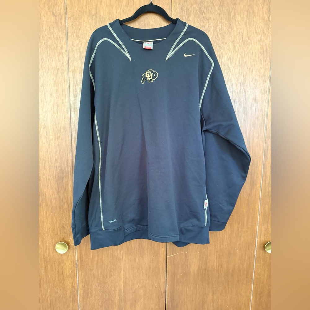 Vintage Nike Black College Long Sleeve Pullover